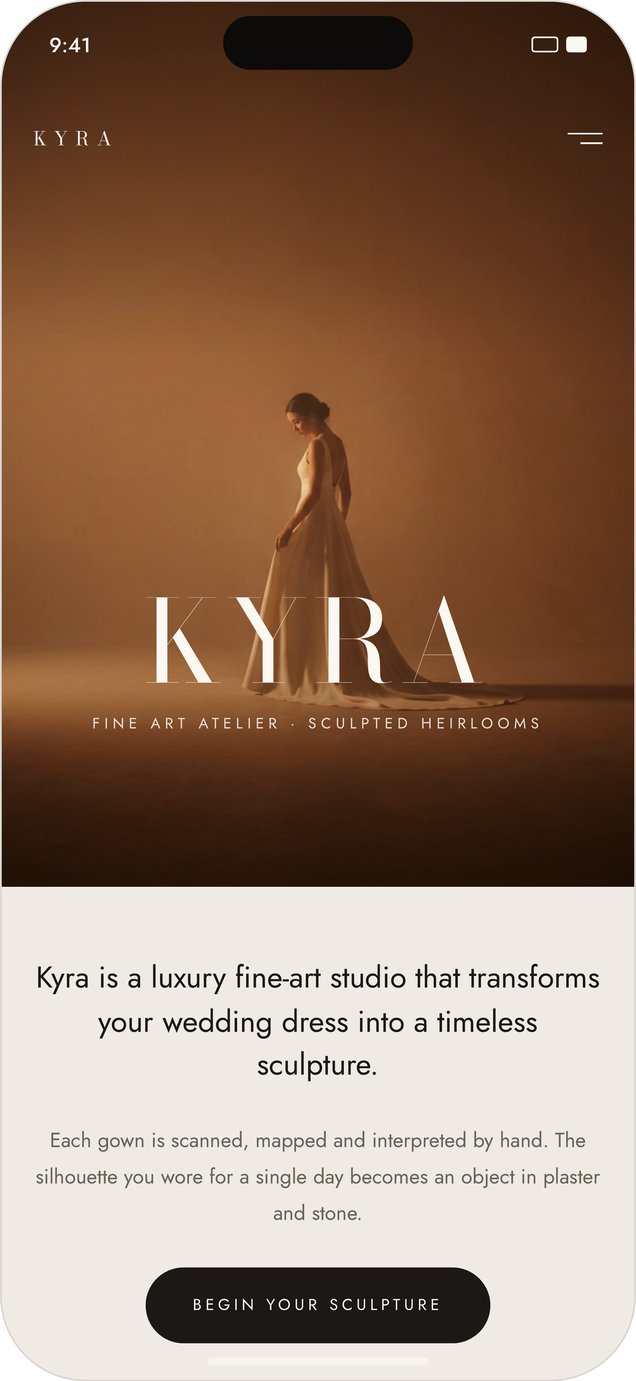 Kyra homepage hero