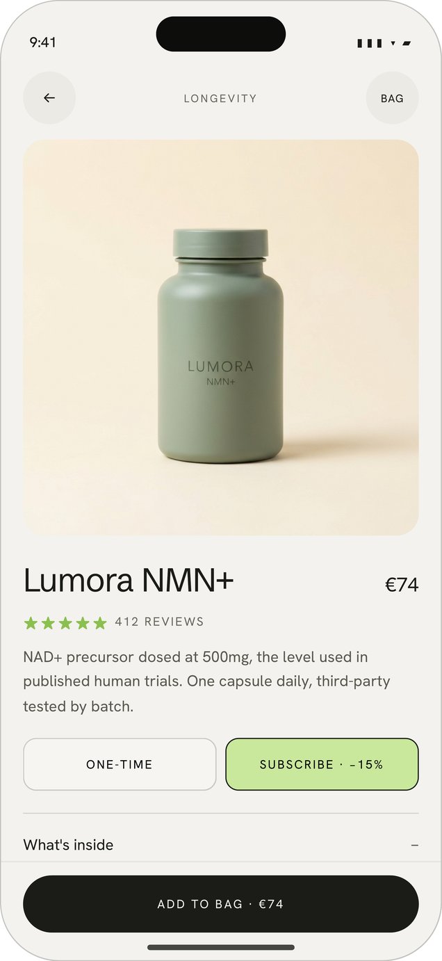 Lumora product page
