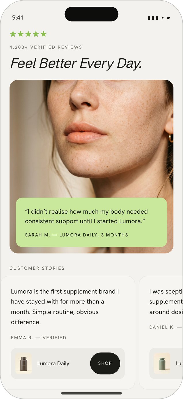 Lumora customer reviews