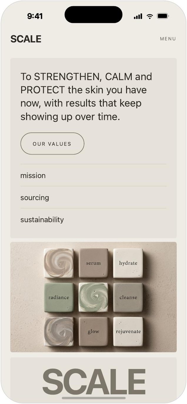 Scale Skincare about page